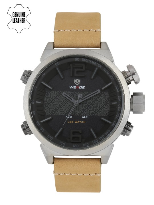 Men Black & Grey Analogue Watch WH6101-4C