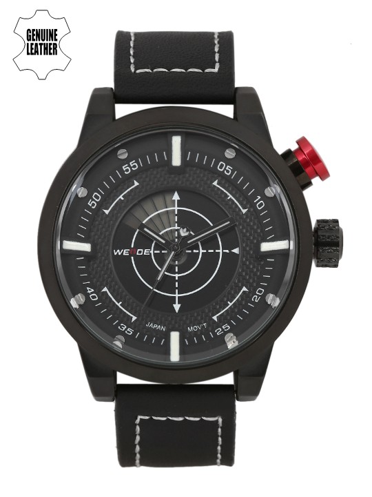 Men Black Analogue Watch WH5201-1C
