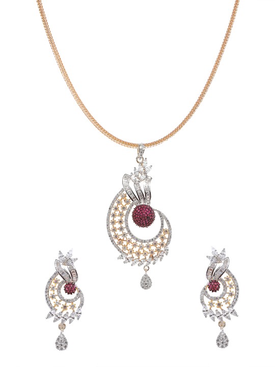 Women Gold-Toned Stone-Studded Jewellery Set