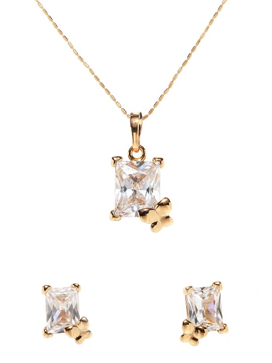 Women Gold-Toned Stone-Studded Jewellery Set