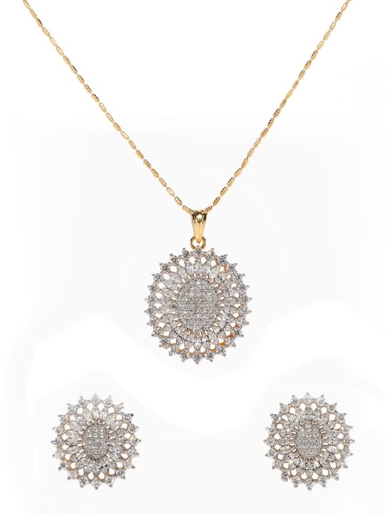 Women Gold-Toned Stone-Studded Jewellery Set