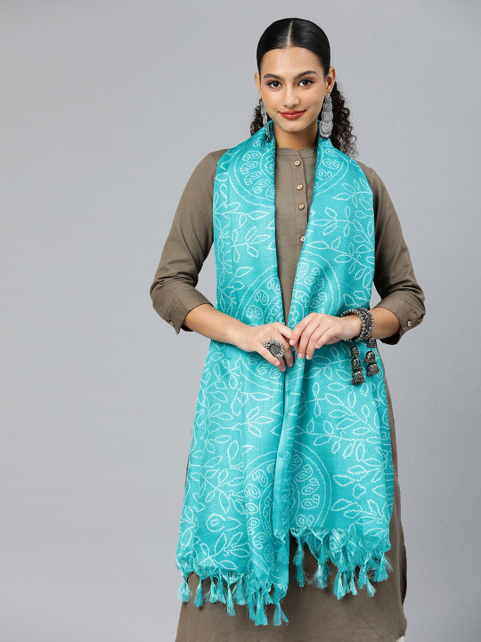 Rani Saahiba Bandhani Printed Art Silk Dupatta