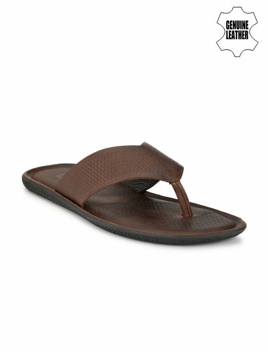 Men Brown Genuine Leather Comfort Sandals 6