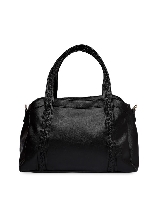 Marie Claire Black Textured Structured Handheld Bag