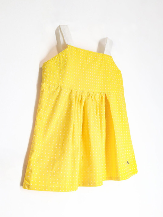 Cherry Crumble Girls Micro Ditsy Printed Shoulder Straps Cotton Peplum Top