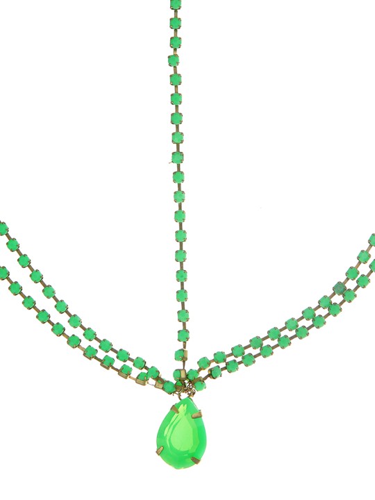 Green Embellished Hair Accessory Set