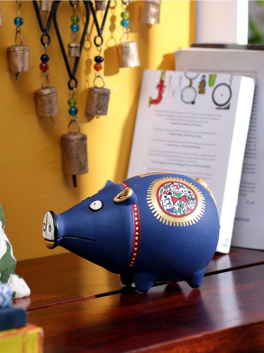VarEesha Blue Pig Coin Bank