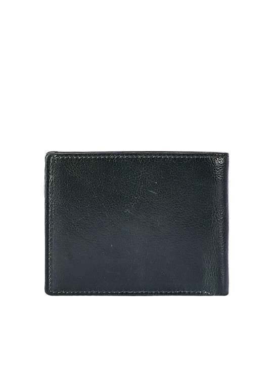 men textured leather two fold wallet