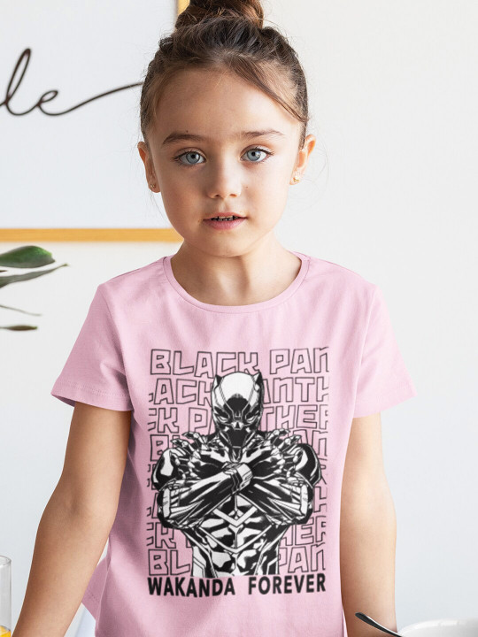 Kinsey Girls Graphic Printed Round Neck Cotton T-shirt