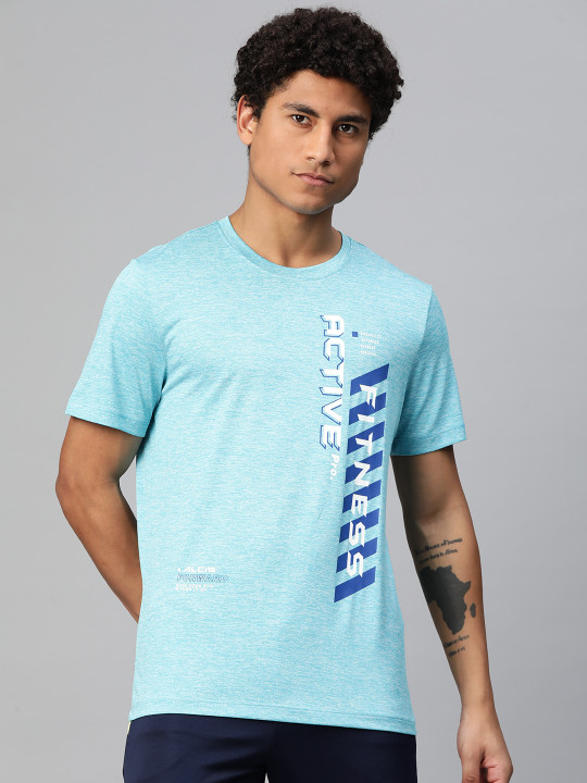 Alcis Typography Printed Anti Static Slim Fit T-shirt