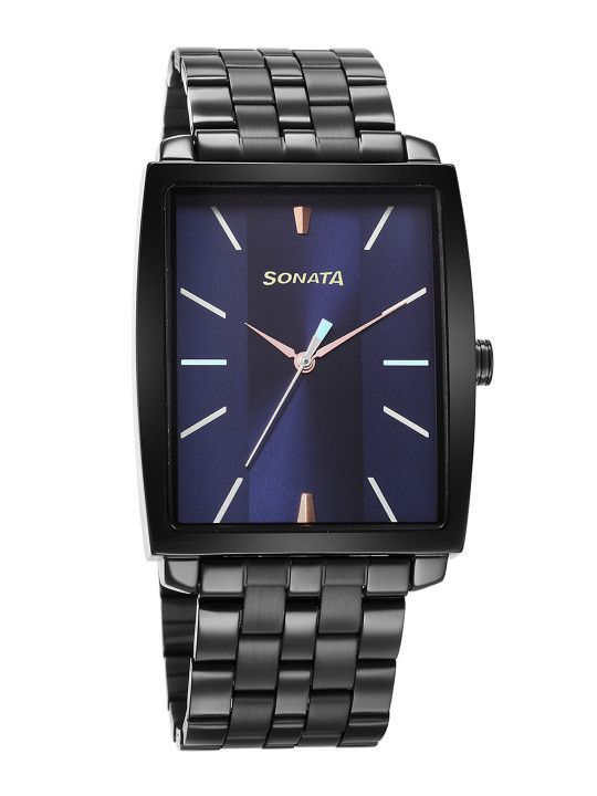 price history - Men Brass Dial & Stainless Steel Bracelet Style Straps Analogue Watch 7143NM01