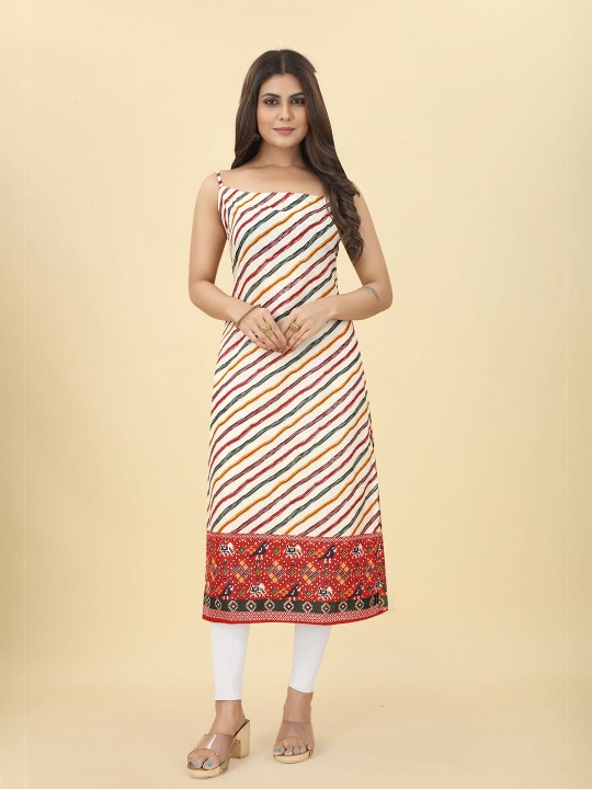 Kalini Leheriya Printed Shoulder Straps Kurta