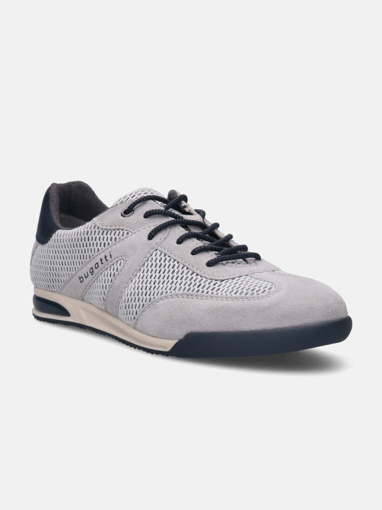 Bugatti Men Trevor Woven Design Comfort Insole Leather Basics Sneakers
