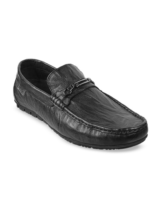 Metro Men Textured Leather Loafers