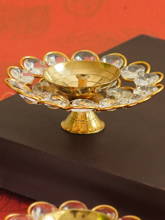 TIED RIBBONS Brass Antique Diwali Diyas