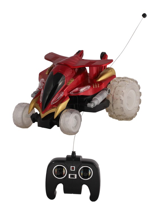 Red Rechargeable Remote Control Flip N Spin Tornado Car