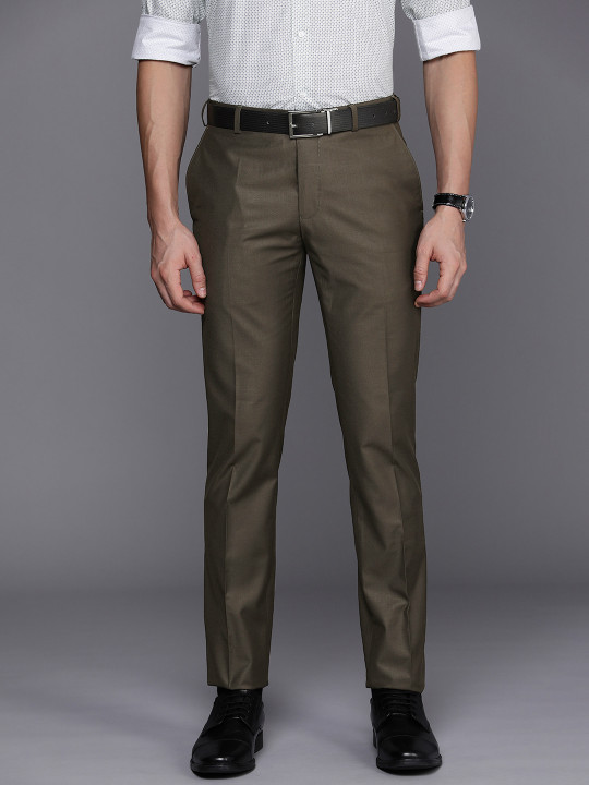 Raymond Men Flat Front Slim Fit Formal Trousers