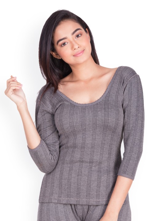 Grey Self-Design Thermal Top S