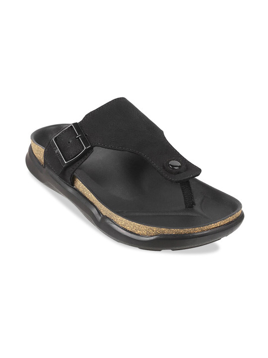 Metro Men Textured Leather Comfort Sandals
