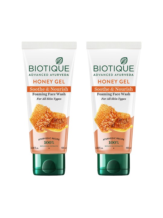 Biotique Set of 2 Bio Honey Gel Refreshing Foaming Face Wash – 100ml each