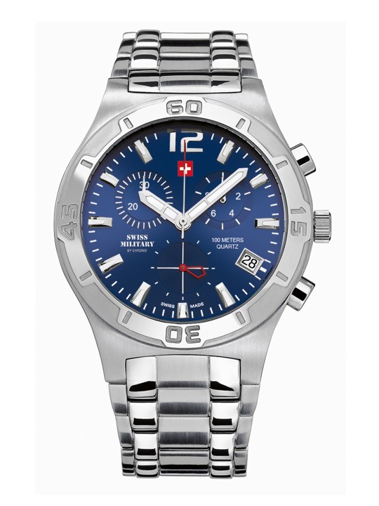 Men Blue & Steel Analogue Watch SM34015.03