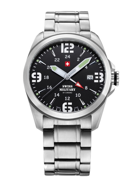 Men Black & Steel Analogue Watch SM34034.01