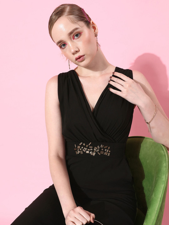 QUIERO Basic Jumpsuit with Embellished Detail