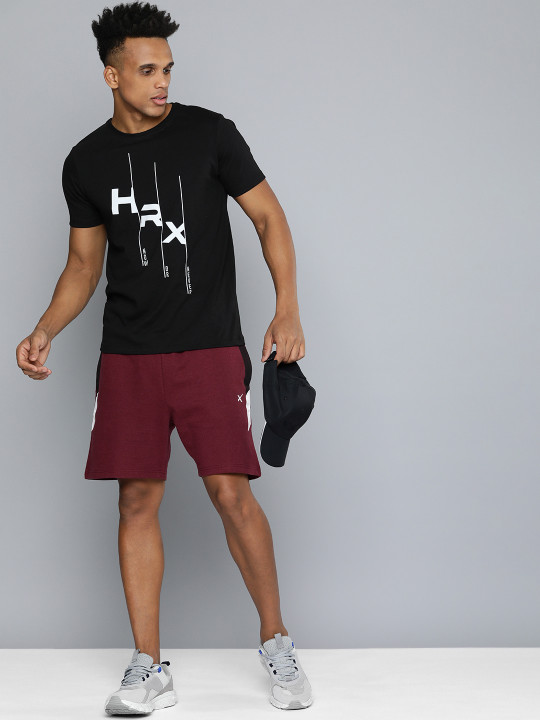 HRX by Hrithik Roshan Men Brand Logo Printed Pure Cotton T-shirt