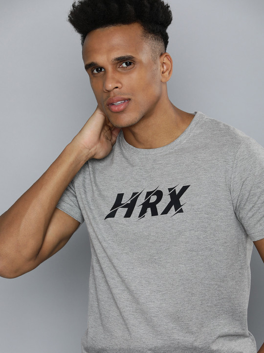 HRX by Hrithik Roshan Men Brand Logo Printed Pure Cotton T-shirt