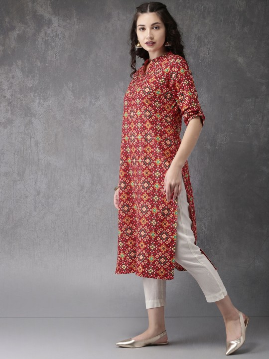 Anouk Red Green Kurta 1
