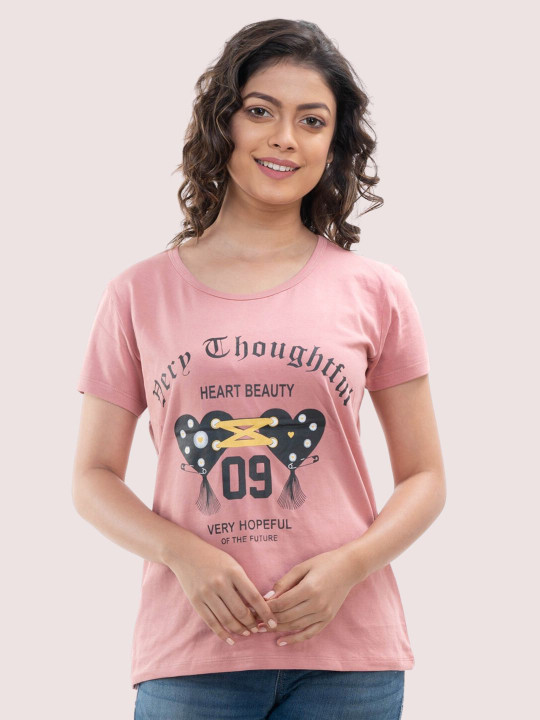 StyleAOne Typography Printed Cotton T-shirt
