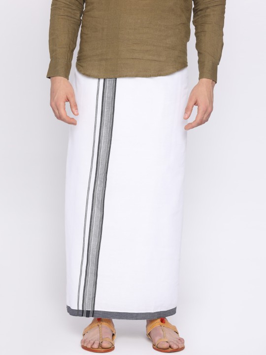 Off-White Solid Readymade Dhoti