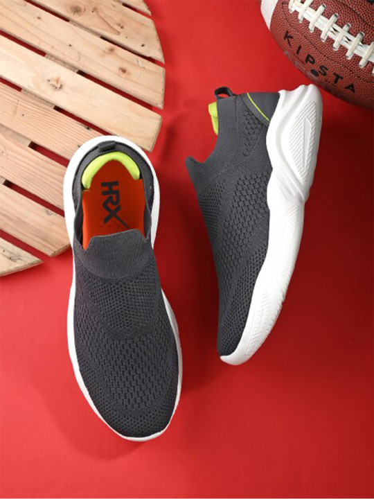 HRX by Hrithik Roshan Men Grey & White PU Foam Bounce Back Walking Shoes