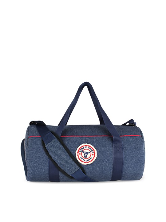 Blue Solid Indigo Authentic Barrel Gym Bag