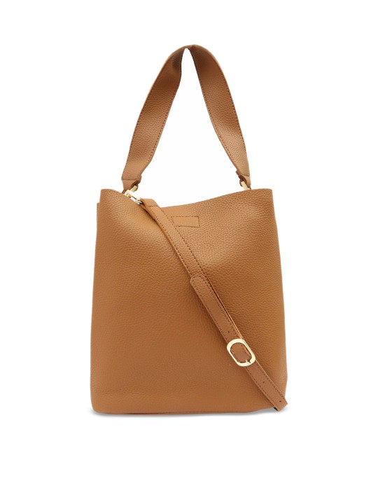 Tan Solid Shoulder Bag