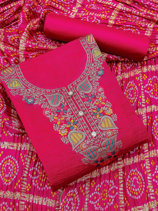 KALINI Ethnic Motifs Printed Unstitched Dress Material