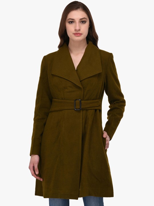 Olive Longline Overcoat XS