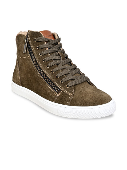HX London Men Lightweight Suede Mid-Top Sneakers