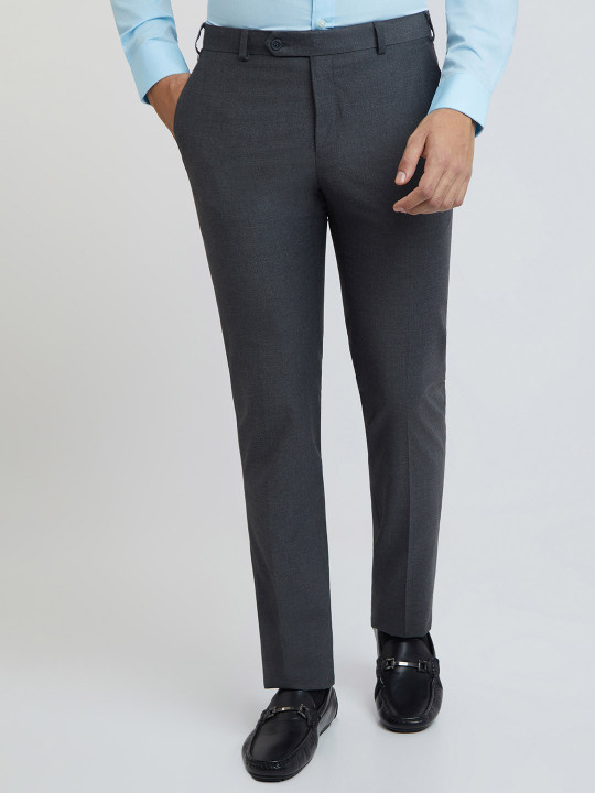 Raymond Men Solid Slim Fit Formal Trousers