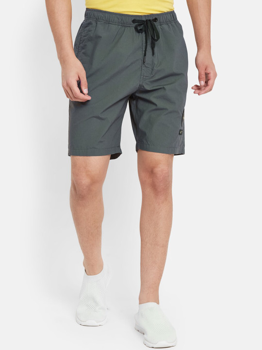 Octave Men Mid-Rise Sports Cotton Shorts