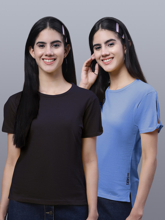 FBAR Pack Of 2 Bio Wash Skin Friendly Pure Cotton T-Shirt