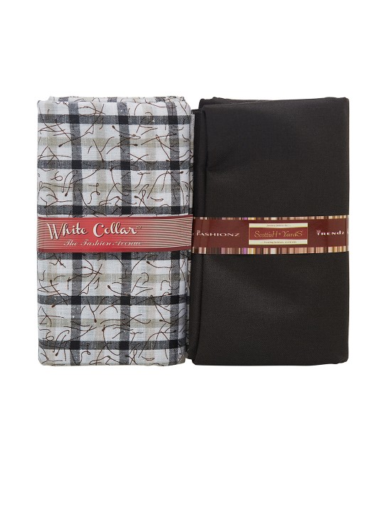Men Multicoloured Self-Design Shirt & Trouser Clothing Fabric