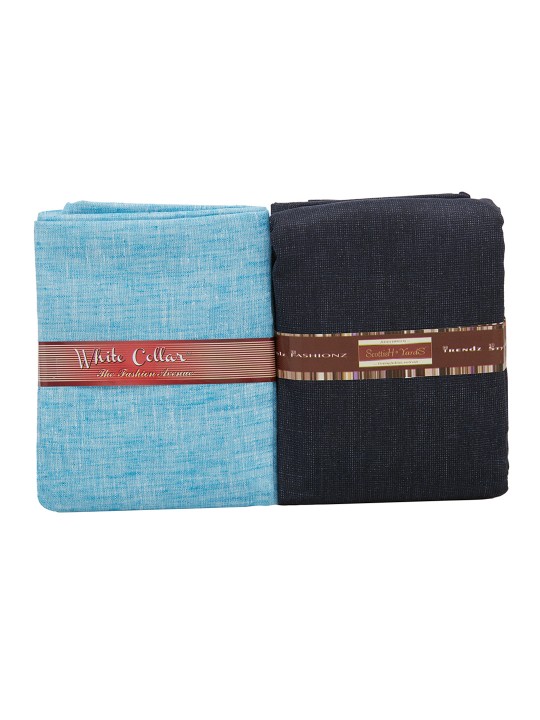 Men Blue Shirt & Trousers Clothing Fabric