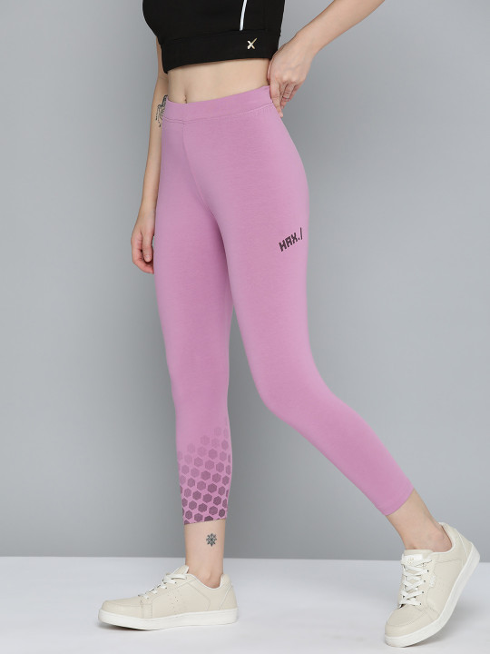 HRX by Hrithik Roshan Women Printed Detail Lifestyle Cropped Tights