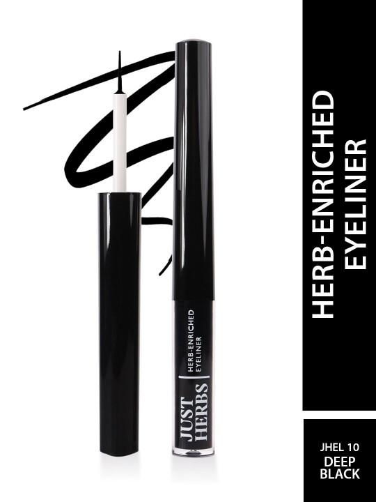 Just Herbs Eyeliner Waterproof And Smudge Proof, Long Lasting Matte Eyeliners, Deep Black