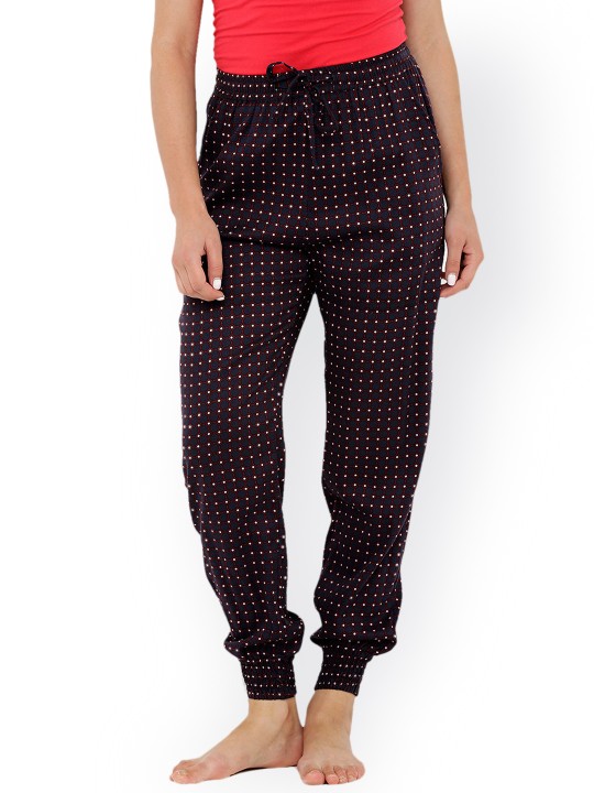 Woman Grey & Red Printed Bottom Lounge Pant CZWPY0014_ S