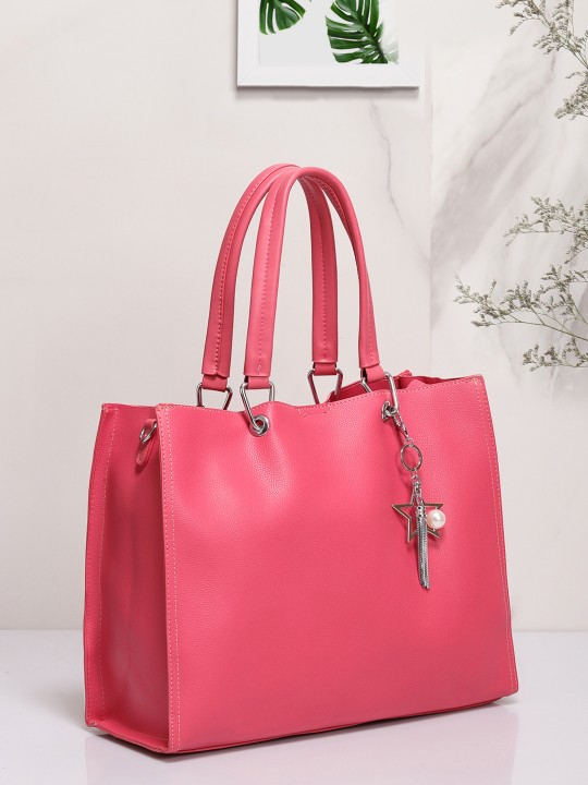 Dressberry pink 2024 solid shoulder bag