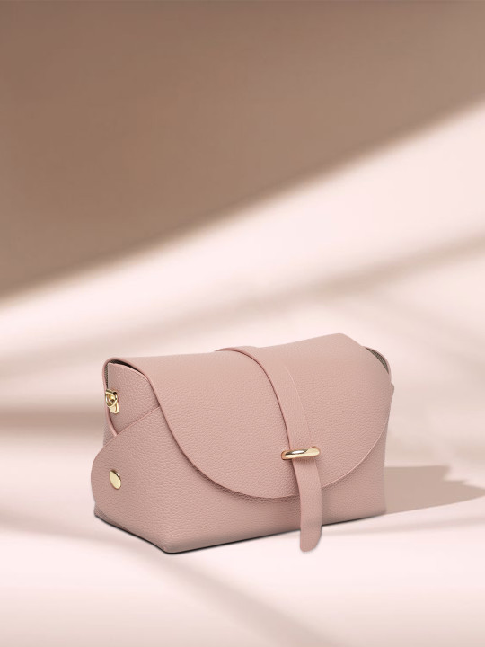 DressBerry Pink Textured Sling Bag