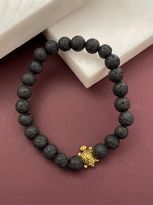 Digital Dress Room Gold Plated & Tortoise Charm Bracelet Rakhi
