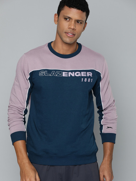 Slazenger Printed Detail Colourblocked Sweatshirt